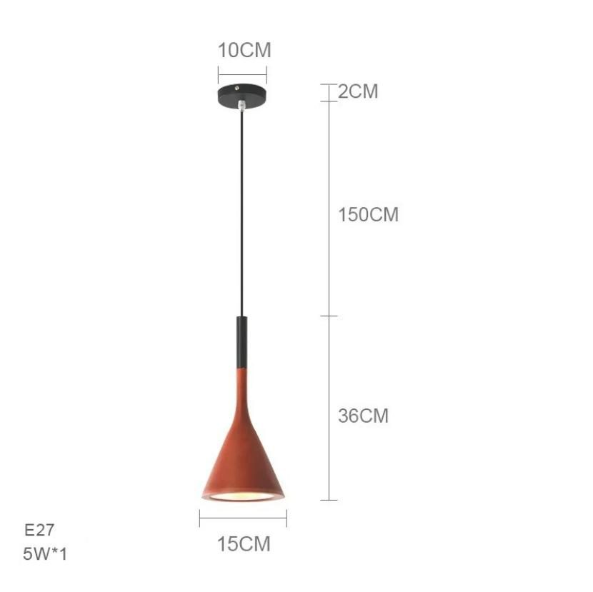 Đèn thả trần hiện đại giả xi măng resin A8801 11