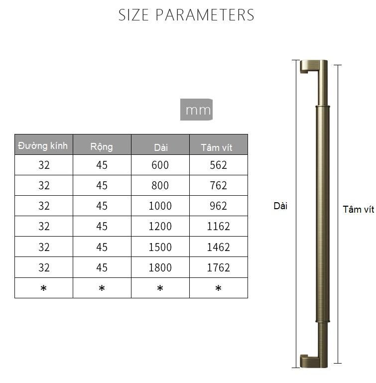 Tay nắm cửa bằng gỗ và inox cho cửa kính S-925 13