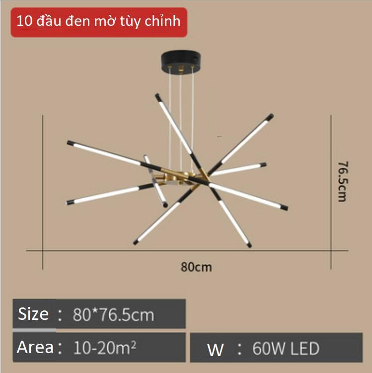 Đèn thả bàn hiện đại màu đen HSF7821B8