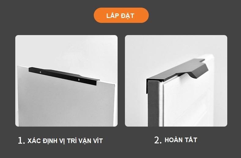 Tay nắm tủ dài hợp kim nhôm không xẻ rãnh CH5035 14