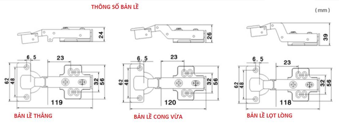 Bản lề giảm chấn thép mạ kẽm MX-H03 9