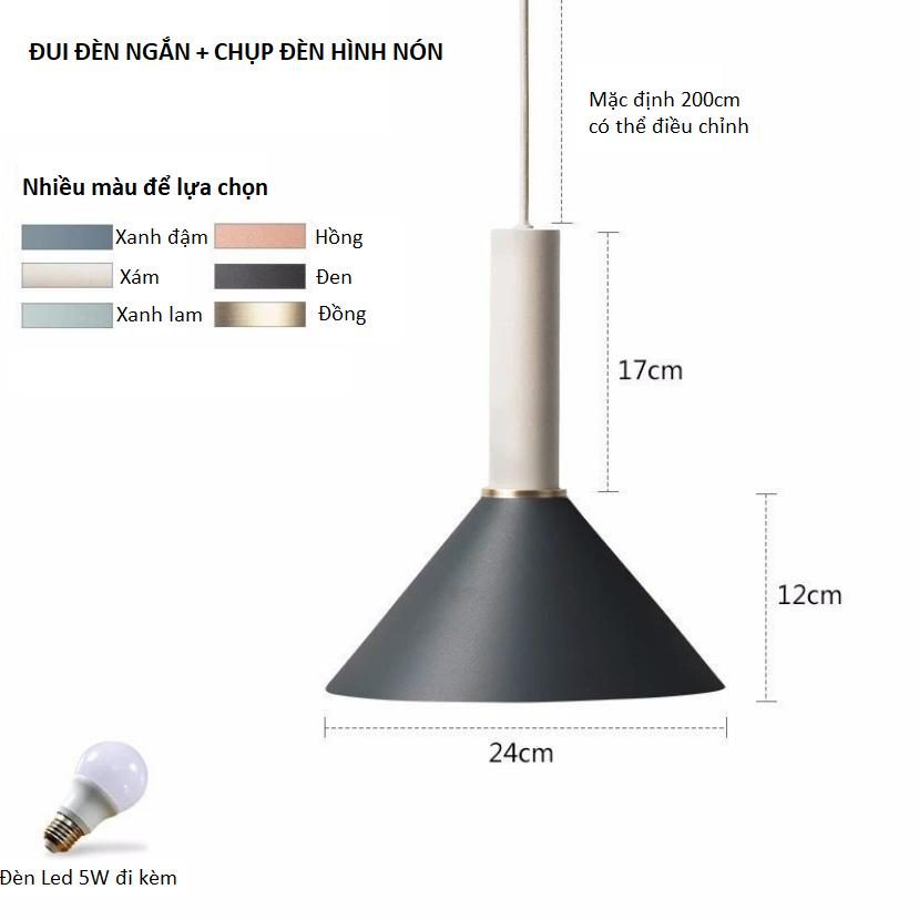 Đèn thả trần hiện đại giá rẻ hình nón A8003B 4