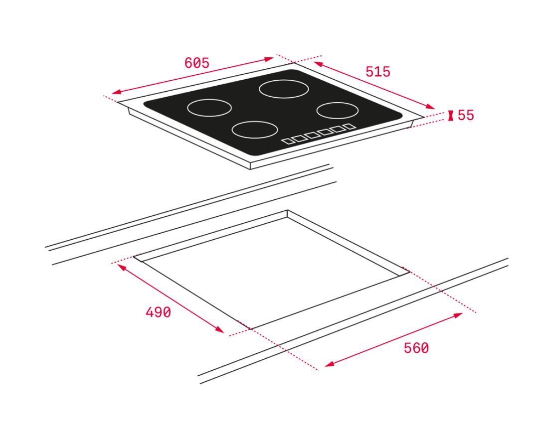 Bếp điện từ âm 3 vùng nấu Teka IKNOB IT 6350 7