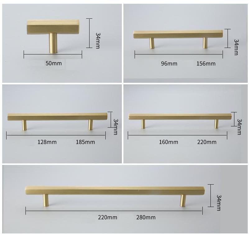 Tay nắm tủ bằng đồng hình lục giác 5