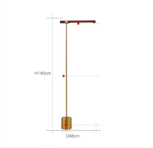 Đèn đứng đọc sách hiện đại màu đồng HZ546358 8