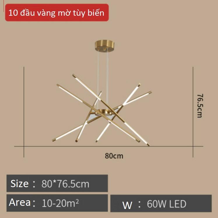 Đèn thả bàn hiện đại màu vàng HSF7821G9