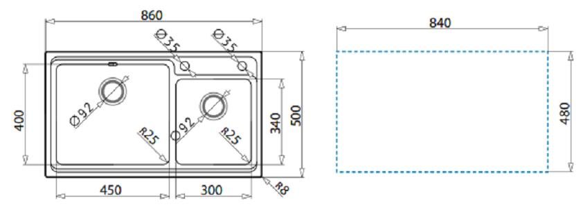 Chậu rửa bát inox Bosch HMH.107149230 2