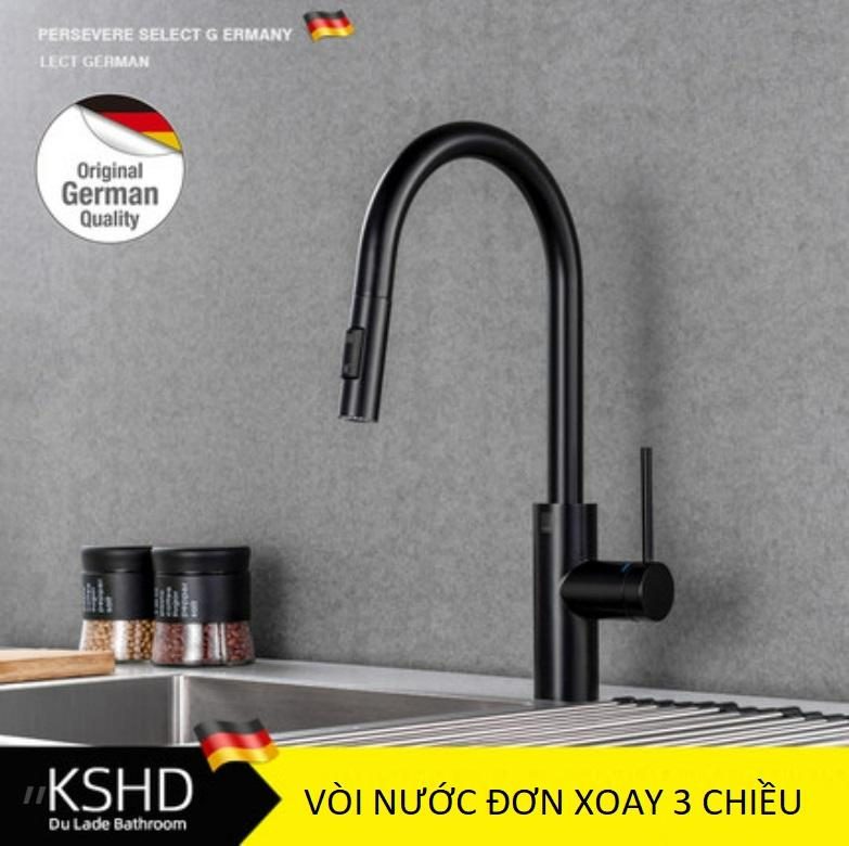 Vòi rửa chén xoay 360 độ kéo dài Inox 304 DL2010S