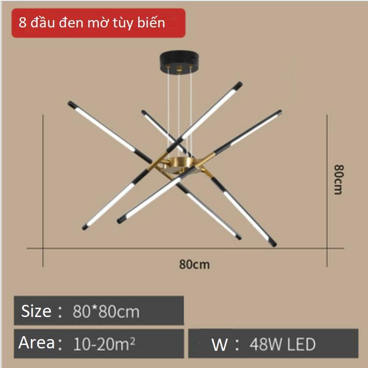 Đèn thả bàn hiện đại màu đen HSF7821B7