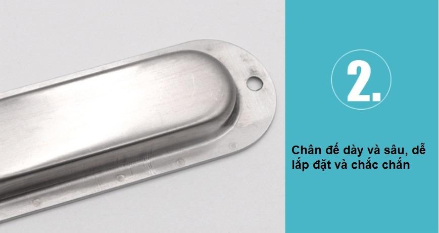 Tay nắm âm inox hình chữ nhật cho cửa trượt DJ120 3