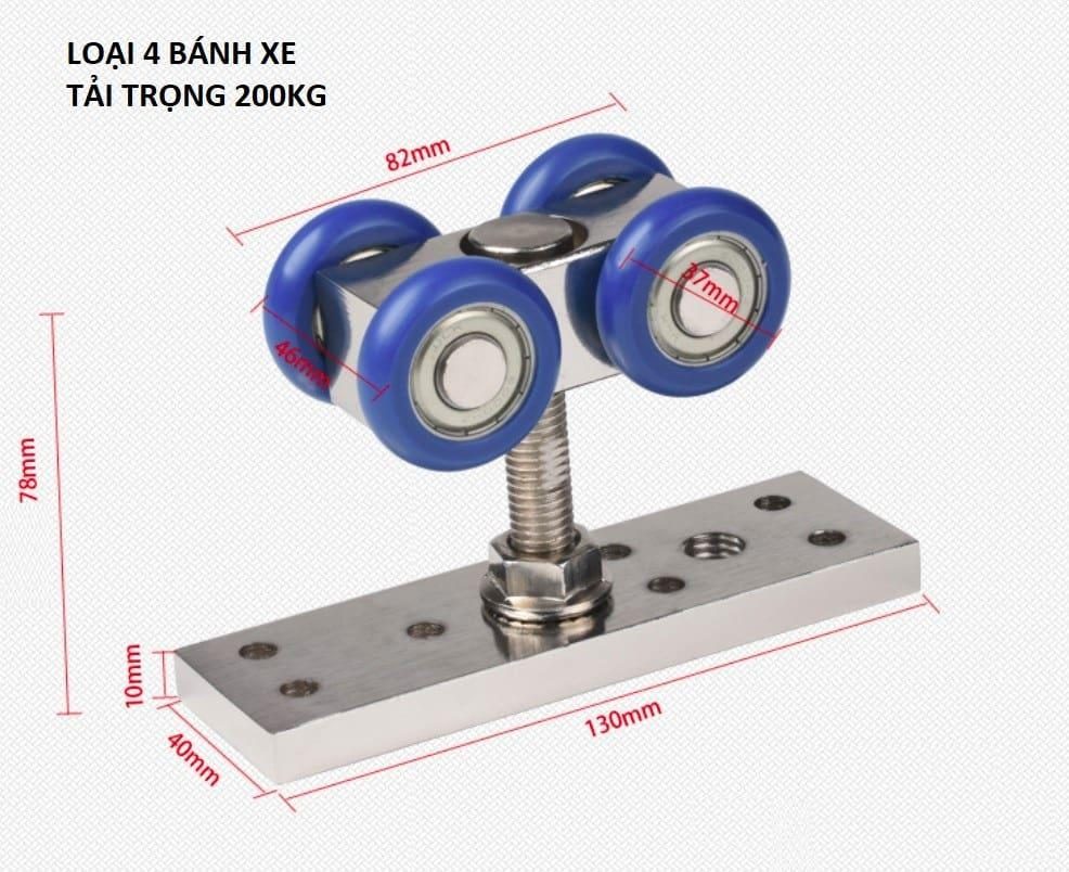 Bánh xe cửa lùa sắt xoay 360 độ tải nặng MONZ2702 1