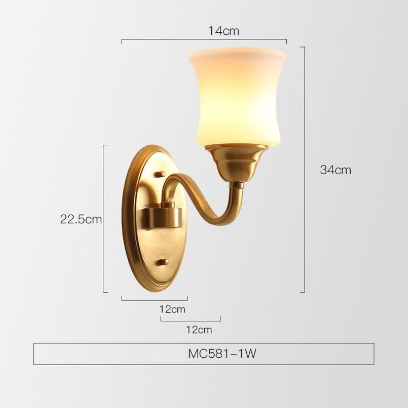 Đèn gắn tường phòng khách bằng đồng MC581-1W 7