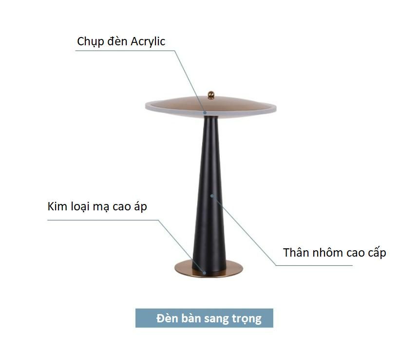 Đèn bàn decor hiện đại sang trọng cao cấp HX046 6