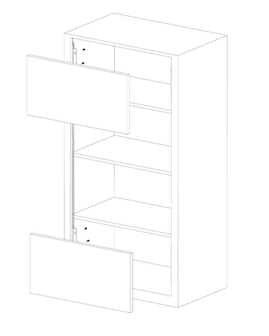 Ray trượt cửa gỗ 2 cánh đồng bộ BTS-SSD 8