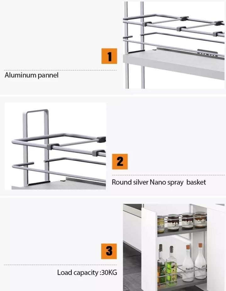 Giá đựng gia vị tủ bếp đáy hộp nhôm Taura CK038 5