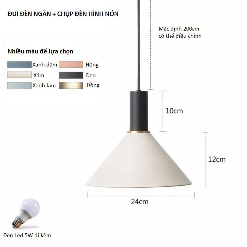 Đèn thả trần hiện đại giá rẻ hình nón A8003B 3