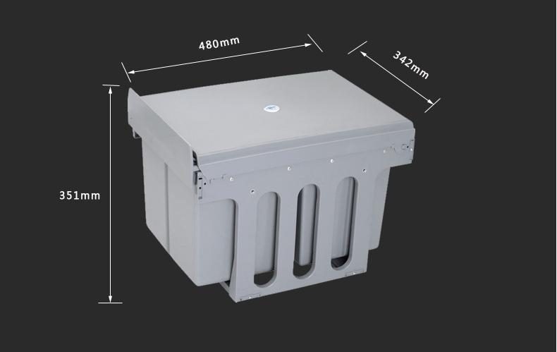 Thùng rác âm tủ thông minh cho tủ bếp 30 lít SDA002 6