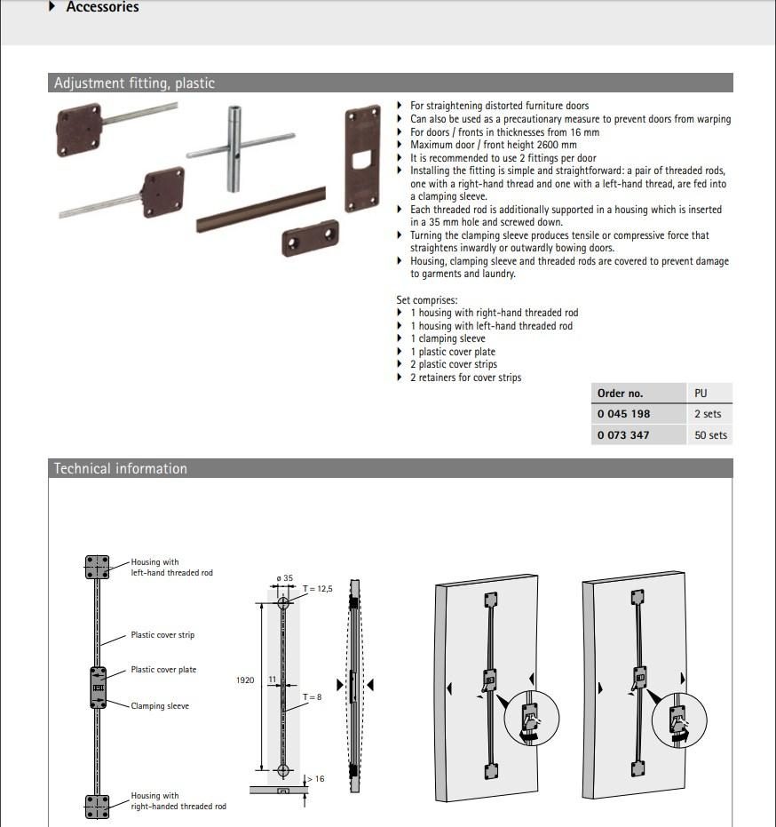 Bộ ray trượt cửa lùa cánh phẳng Inline XL Hettich IL1199-060 6