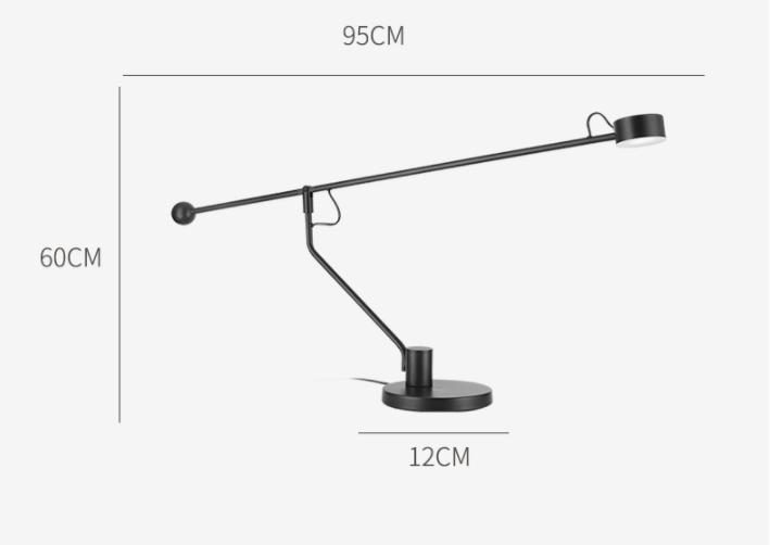 Đèn để bàn làm việc màu đen hiện đại tối giản HZ45528 10