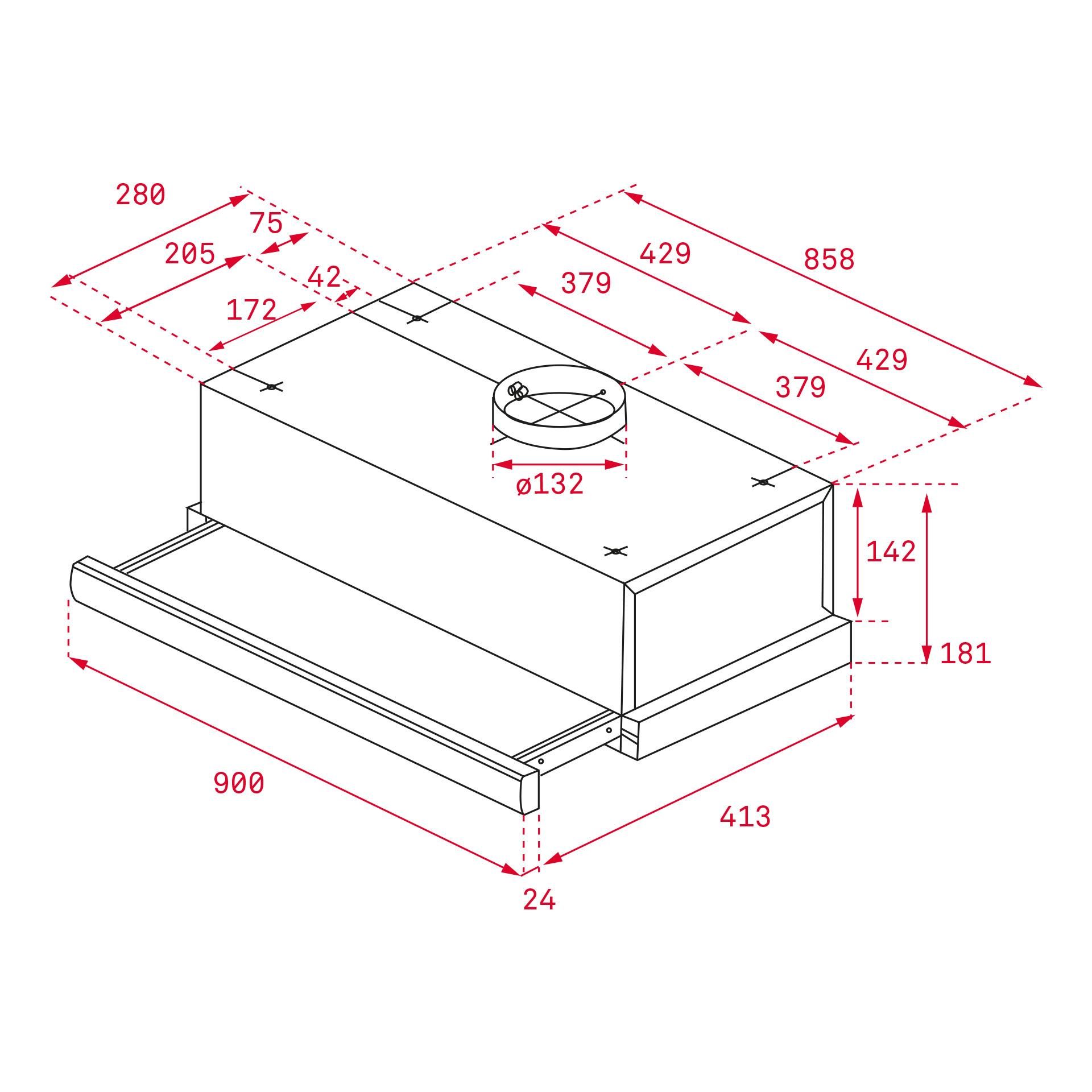 Máy hút mùi âm tủ dạng kéo rút Teka TL 9310 5