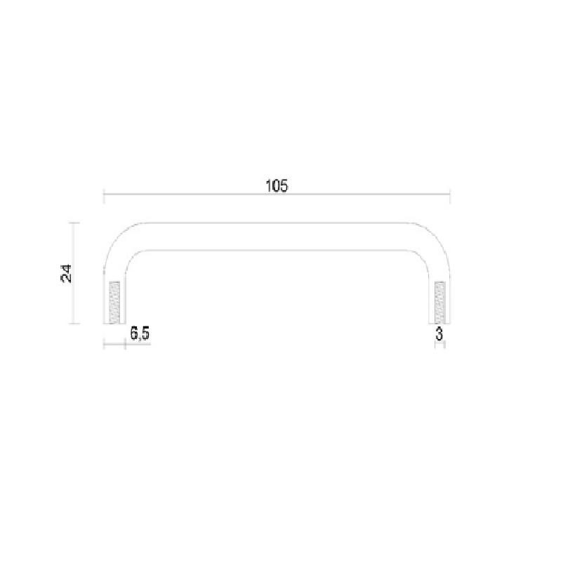 Tay nắm tủ đồng nguyên chất U shape hiện đại AX53HB