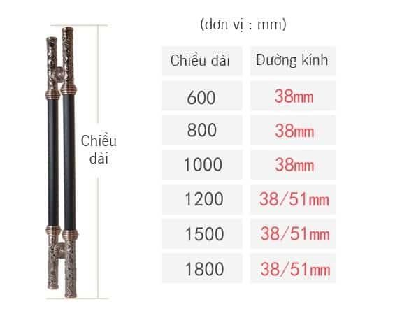 Tay nắm cửa kính cửa gỗ biệt thự cổ điển HUTU2626 13