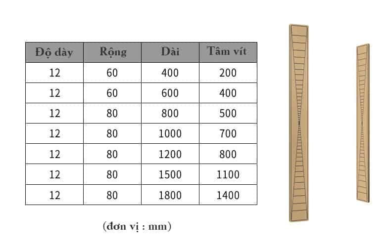 Tay nắm cửa nhôm nguyên khối cao cấp HUTU3349 14