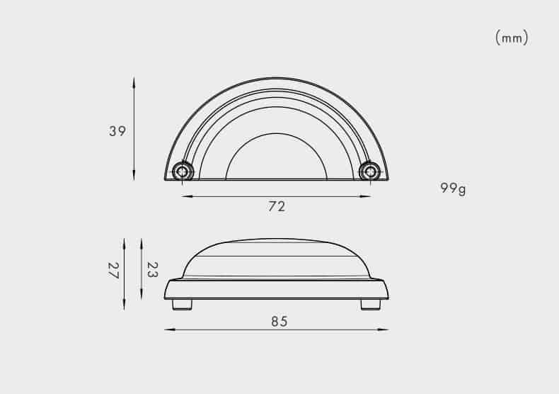 Tay nắm ngăn kéo bán nguyệt bằng đồng nhiều màu L3129 14