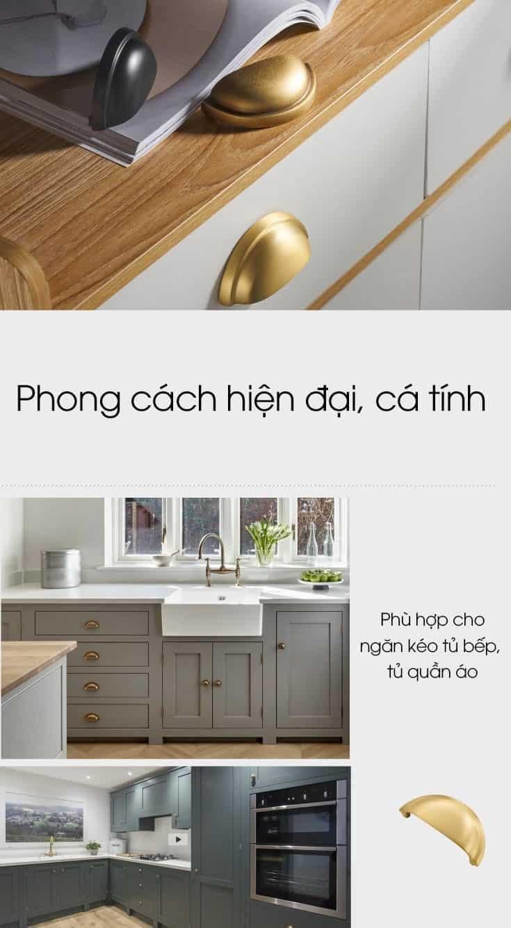 Tay nắm ngăn kéo bán nguyệt bằng đồng nhiều màu L3129 11