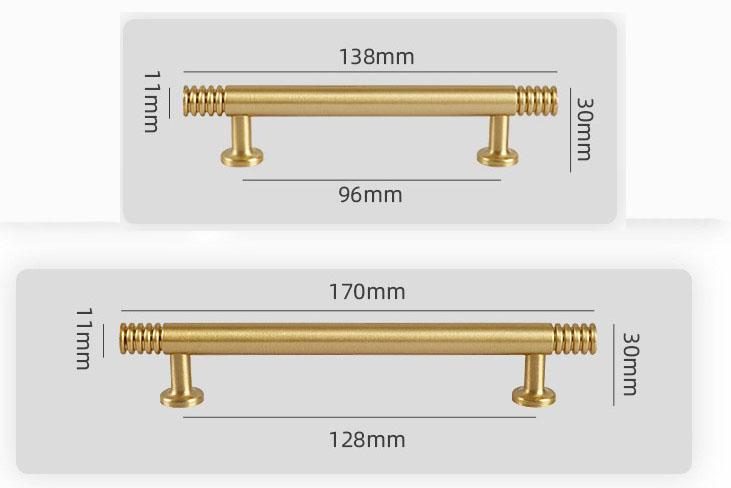 Tay nắm tủ bếp vàng đồng cao cấp kiểu Pháp BR107-A 11