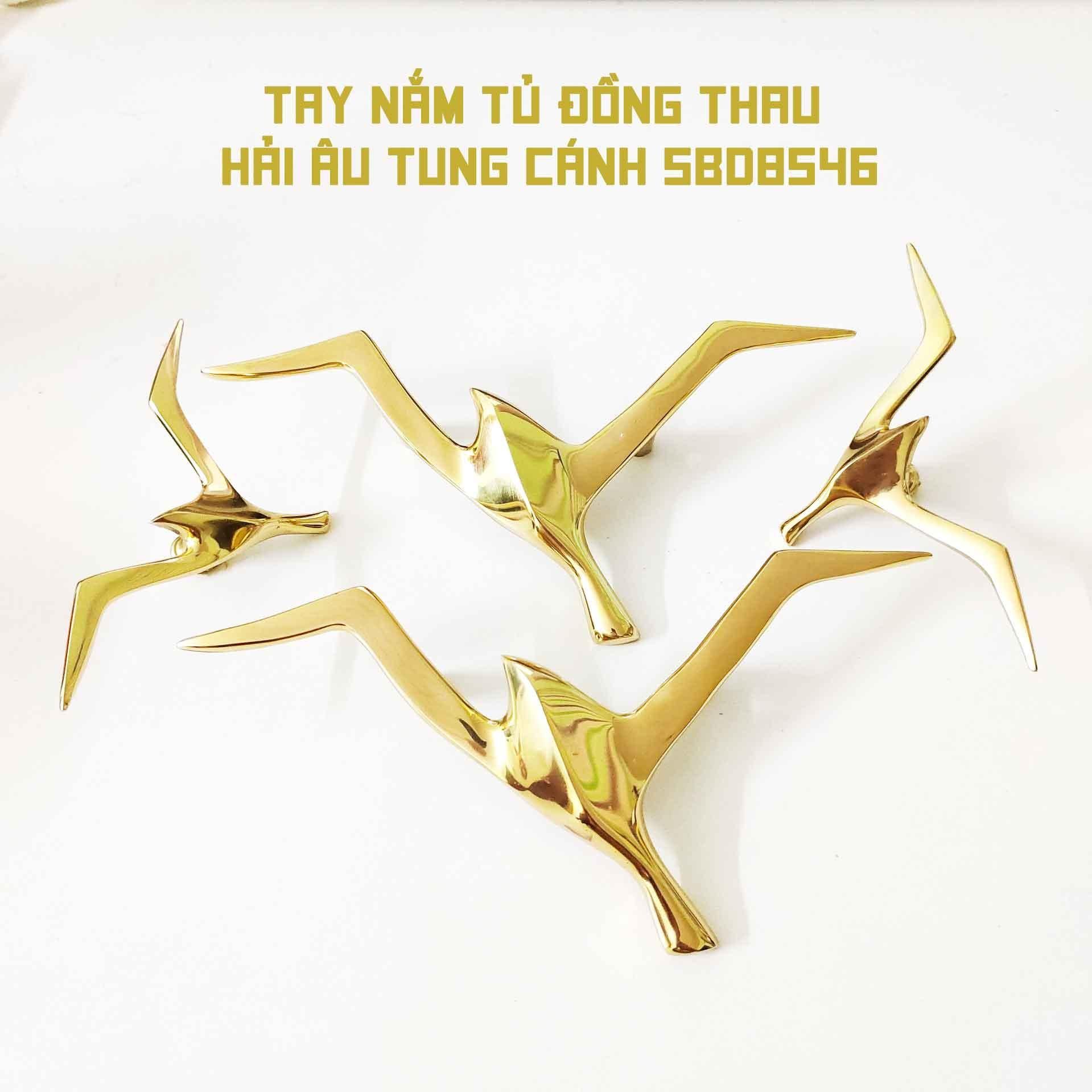 Tay nắm tủ đồng thau hải âu tung cánh SBD8546 10