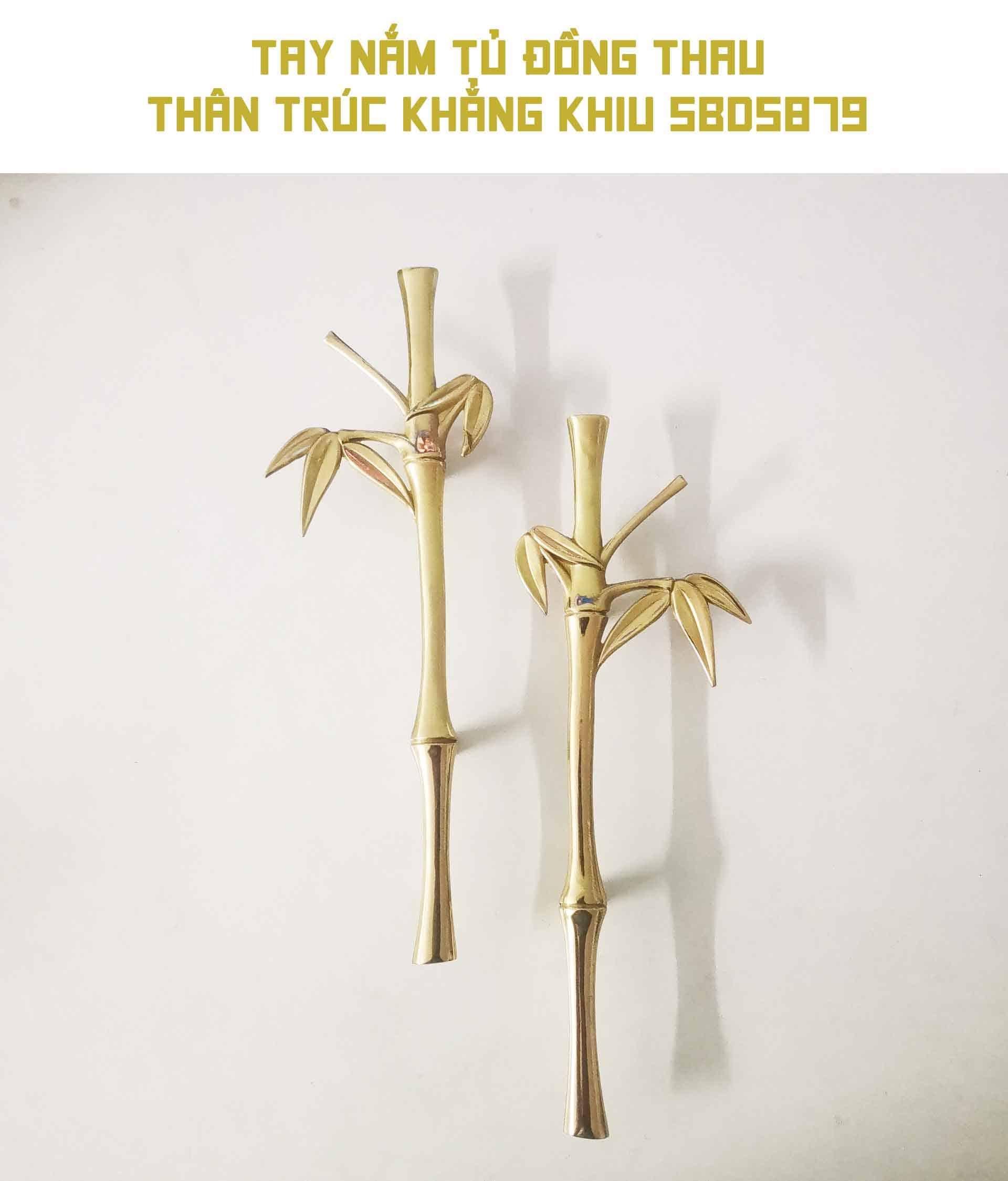 Tay nắm tủ đồng thau thân trúc khẳng khiu SBD5879 8