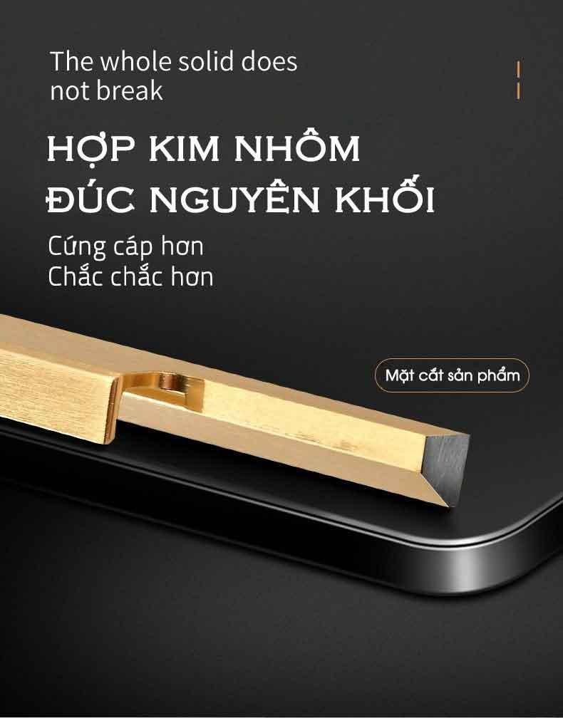 Tay nắm tủ hợp kim nhôm tối giản màu đen ALS0919B 19