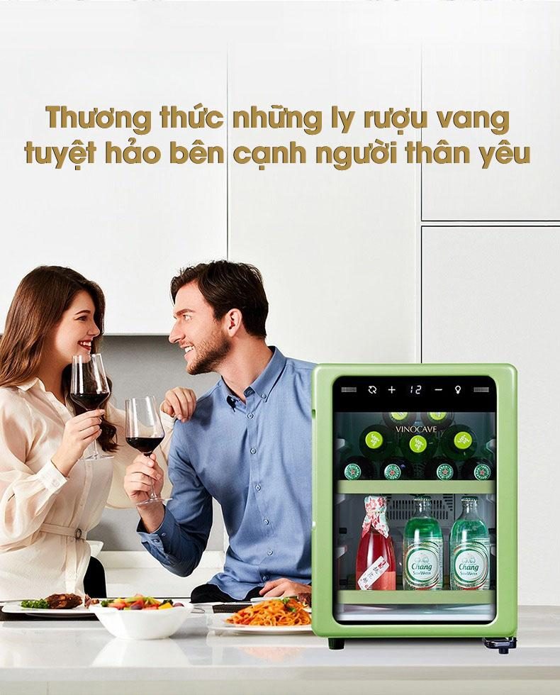 Tủ rượu vang mini 12 chai Vinocave BC-35A 21