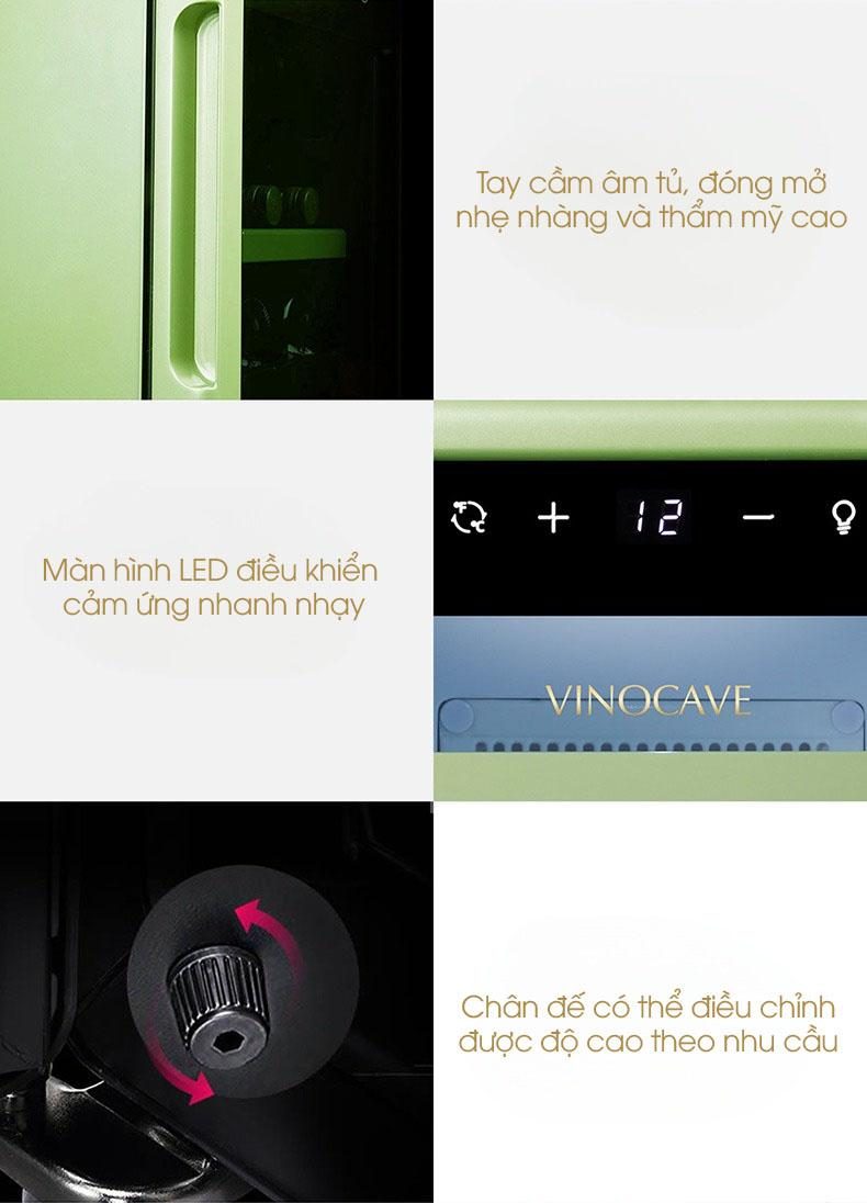 Tủ rượu vang mini 12 chai Vinocave BC-35A 15