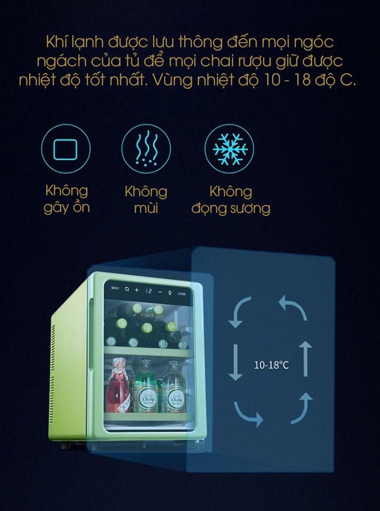 Tủ rượu vang mini 12 chai Vinocave BC-35A 20