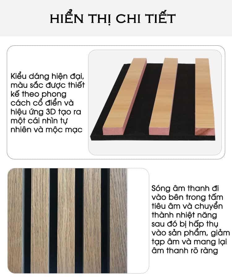 Vách tiêu âm trang trí polyester và gỗ MDF SR1611 23