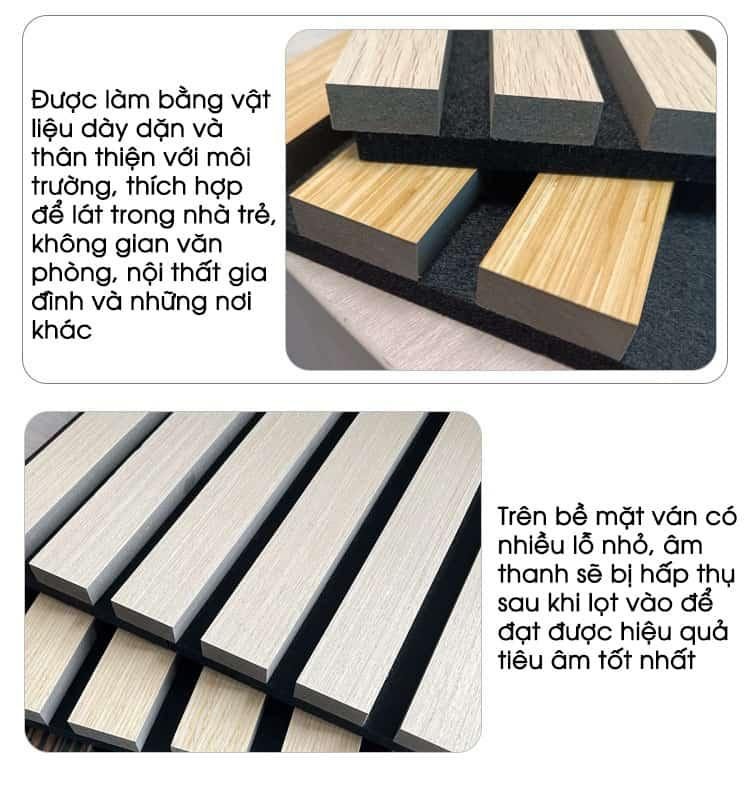 Vách tiêu âm trang trí polyester và gỗ MDF SR1611 24