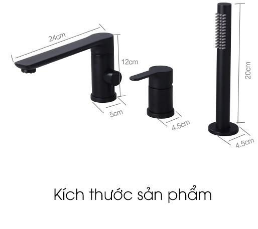 Vòi xả bồn tắm hiện đại nóng lạnh Durad DL6002-D 9