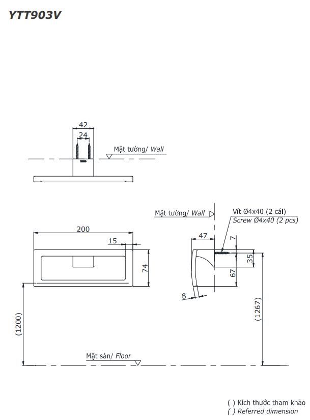 Vòng treo khăn tắm cao cấp TOTO YTT903V 1