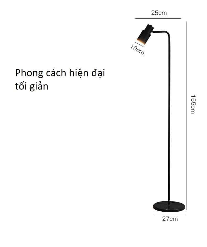 Đèn đứng 2 màu vàng đen phong cách tối giản tối đa XL0094 14