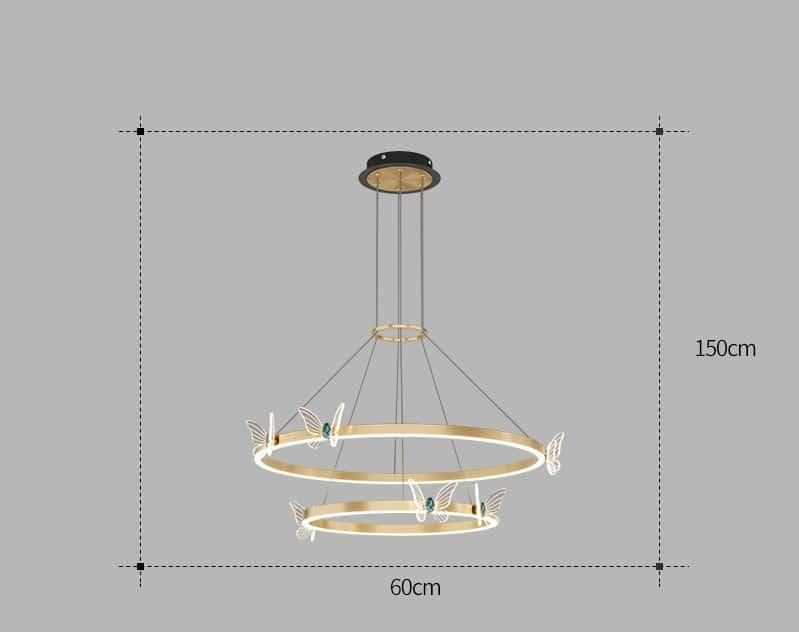 Đèn thả trần vòng tròn bươm bướm XL2749 15