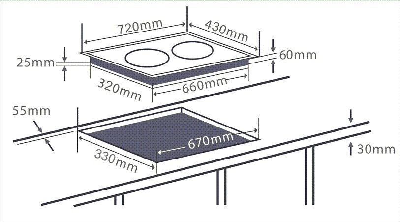 Bếp điện từ đôi Chef's EH-DIH866N 3