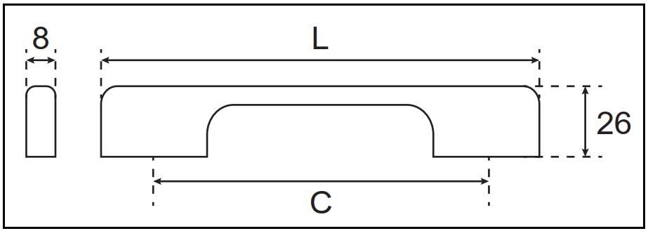 Tay nắm tủ hiện đại Imundex 7754/55 2